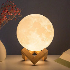 Moon Lamp LED Night Light - Battery Powered Bedroom Decor Kids Gift