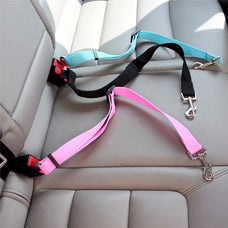 Dog Car Seat Belt Safety Protector: Travel Pets Accessories Leash Collar Breakaway Harness